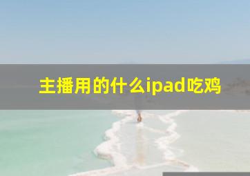 主播用的什么ipad吃鸡