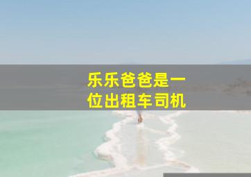 乐乐爸爸是一位出租车司机