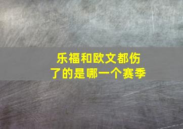 乐福和欧文都伤了的是哪一个赛季