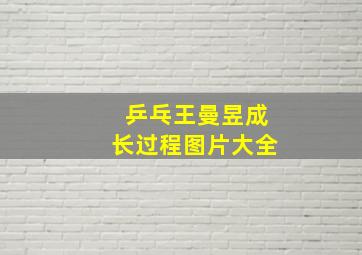 乒乓王曼昱成长过程图片大全