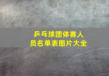 乒乓球团体赛人员名单表图片大全