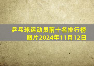 乒乓球运动员前十名排行榜图片2024年11月12日