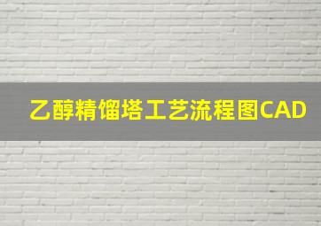 乙醇精馏塔工艺流程图CAD