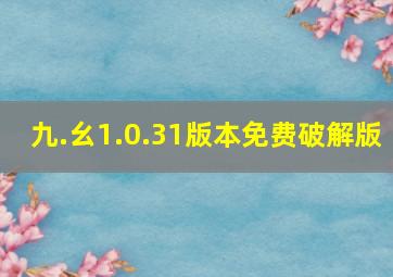 九.幺1.0.31版本免费破解版