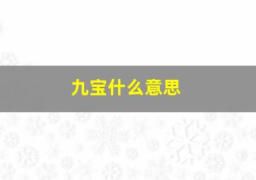 九宝什么意思