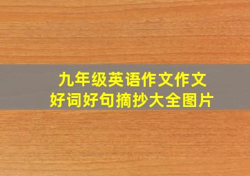 九年级英语作文作文好词好句摘抄大全图片