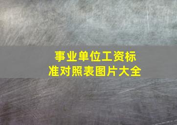 事业单位工资标准对照表图片大全