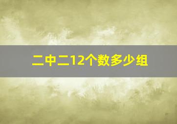 二中二12个数多少组