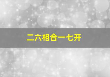 二六相合一七开