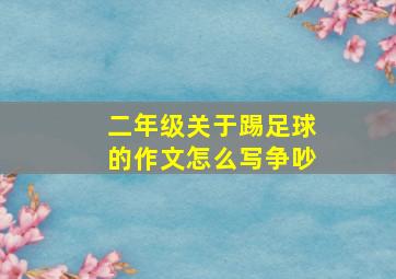 二年级关于踢足球的作文怎么写争吵