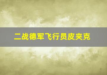 二战德军飞行员皮夹克