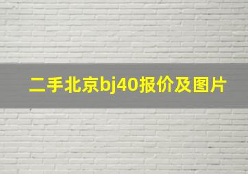 二手北京bj40报价及图片