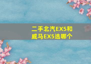 二手北汽EX5和威马EX5选哪个