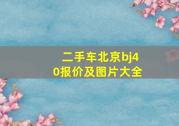 二手车北京bj40报价及图片大全