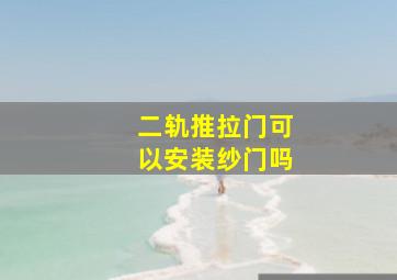 二轨推拉门可以安装纱门吗