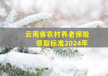 云南省农村养老保险领取标准2024年