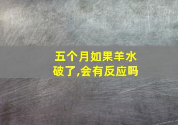 五个月如果羊水破了,会有反应吗