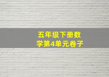 五年级下册数学第4单元卷子