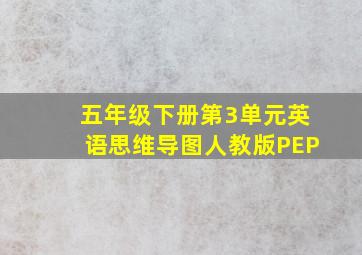 五年级下册第3单元英语思维导图人教版PEP