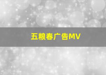 五粮春广告MV