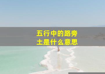 五行中的路旁土是什么意思