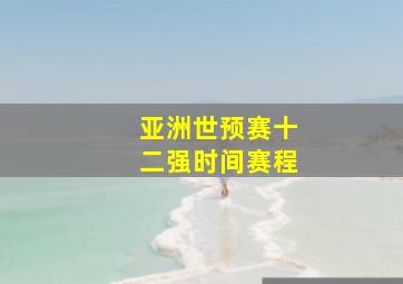 亚洲世预赛十二强时间赛程