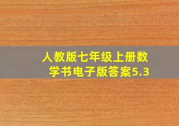 人教版七年级上册数学书电子版答案5.3