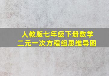 人教版七年级下册数学二元一次方程组思维导图