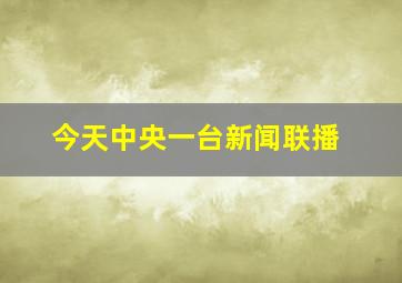 今天中央一台新闻联播