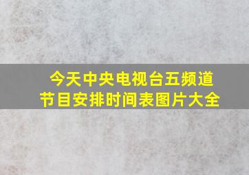 今天中央电视台五频道节目安排时间表图片大全