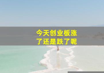 今天创业板涨了还是跌了呢