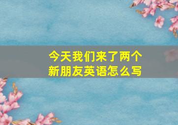 今天我们来了两个新朋友英语怎么写