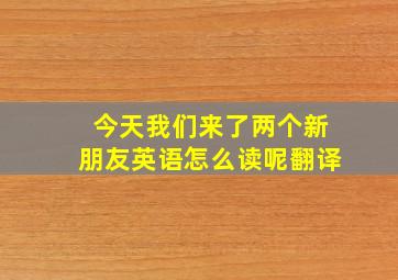 今天我们来了两个新朋友英语怎么读呢翻译