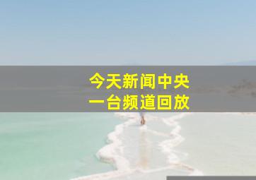 今天新闻中央一台频道回放