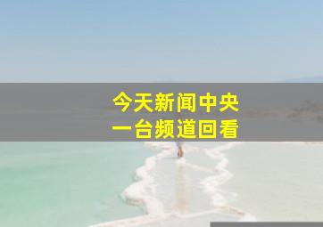 今天新闻中央一台频道回看