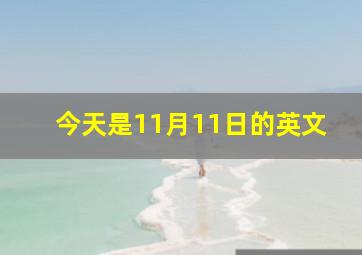 今天是11月11日的英文