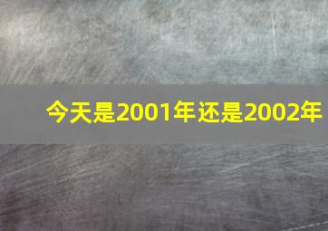 今天是2001年还是2002年