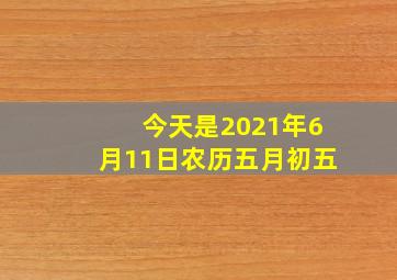 今天是2021年6月11日农历五月初五