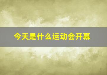 今天是什么运动会开幕