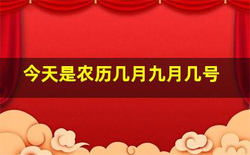 今天是农历几月九月几号