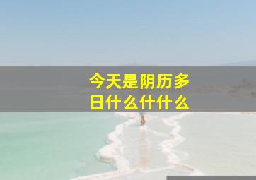 今天是阴历多日什么什什么