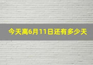 今天离6月11日还有多少天