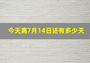 今天离7月14日还有多少天