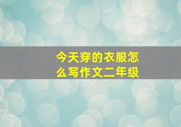 今天穿的衣服怎么写作文二年级