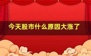 今天股市什么原因大涨了