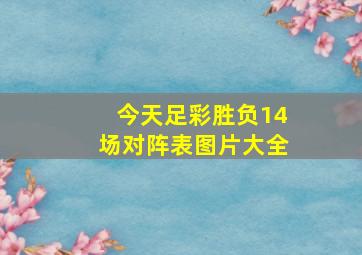 今天足彩胜负14场对阵表图片大全