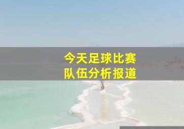 今天足球比赛队伍分析报道