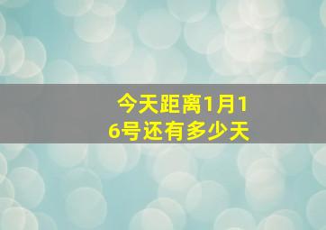 今天距离1月16号还有多少天