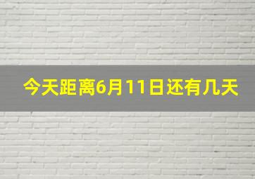 今天距离6月11日还有几天