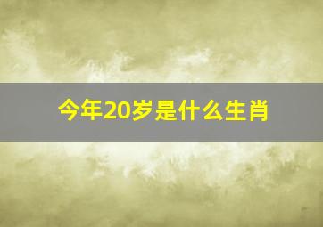 今年20岁是什么生肖